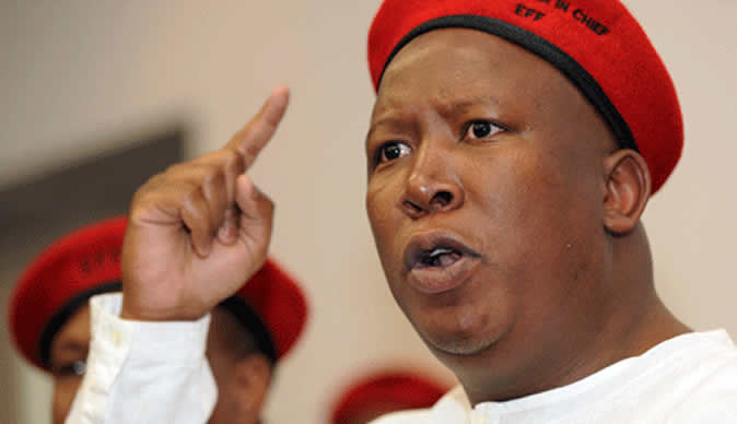 Julius Malema's party EFF in trouble over death threaths