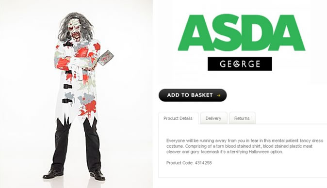Supermarket withdraws offensive 'mental patient' fancy dress costume