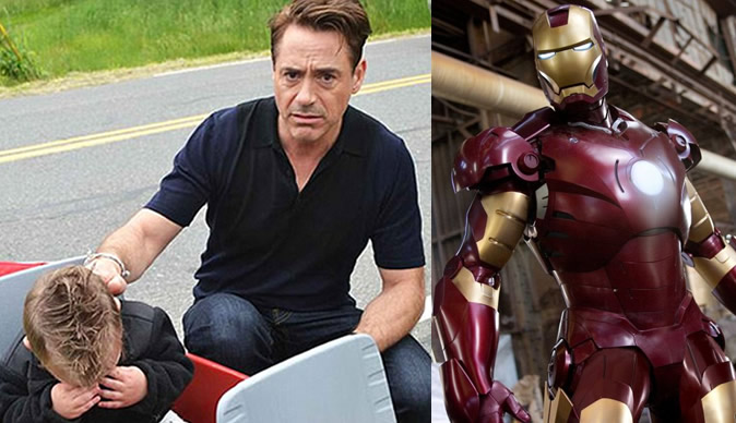 Robert Downey Jr leaves toddler in tears after turning up without his Iron Man suit