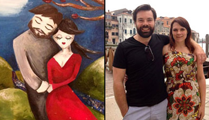 Artist painted her husband before she met him