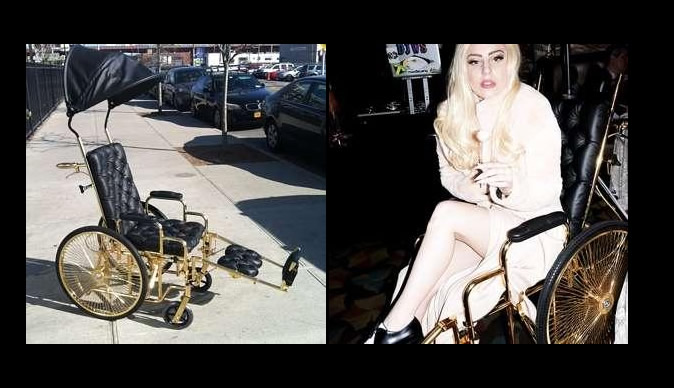 Injured Gaga commissions 24-carat gold wheelchair