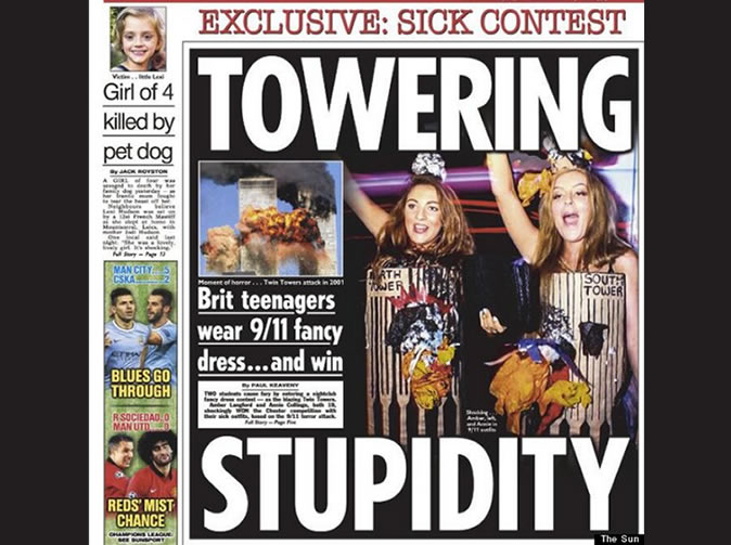 Urgent investigation after students win first prize for wearing 9/11 Twin Towers outfit