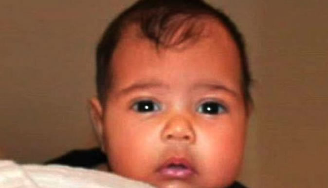 Reaction to Kim and Kanye's baby North West picture